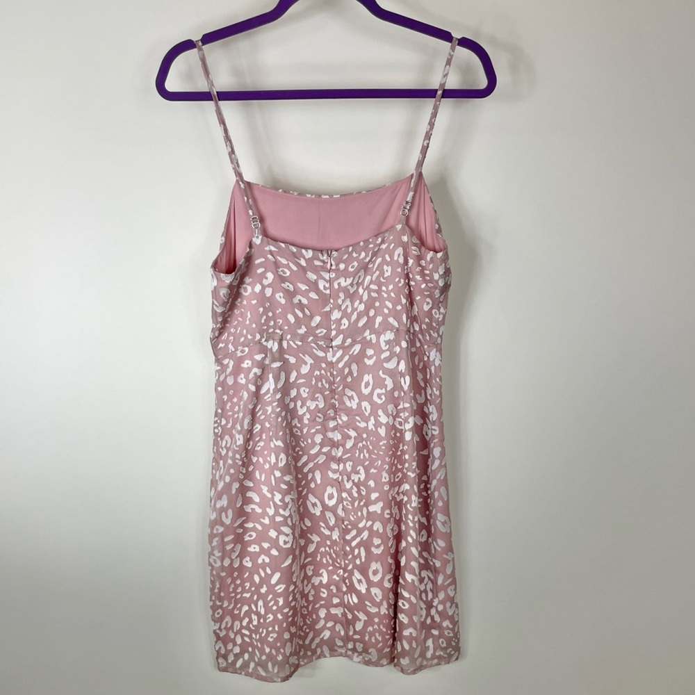LE LIS Pink Cheetah Print Mini Dress - Medium - Picture 3 of 6
